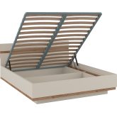 Кровать Адель (МебельМаркет) с подъемным механизмом Кашемир/Дуб Табачный Крафт 120